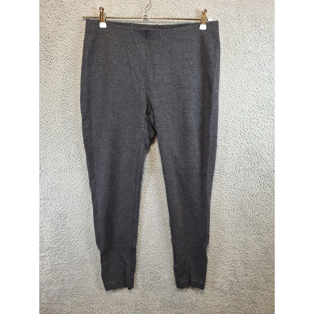 J. Jill Ponte Leggings‎ Women Large Tall (Fits W32xL27.5) Gray Patterned Stretch